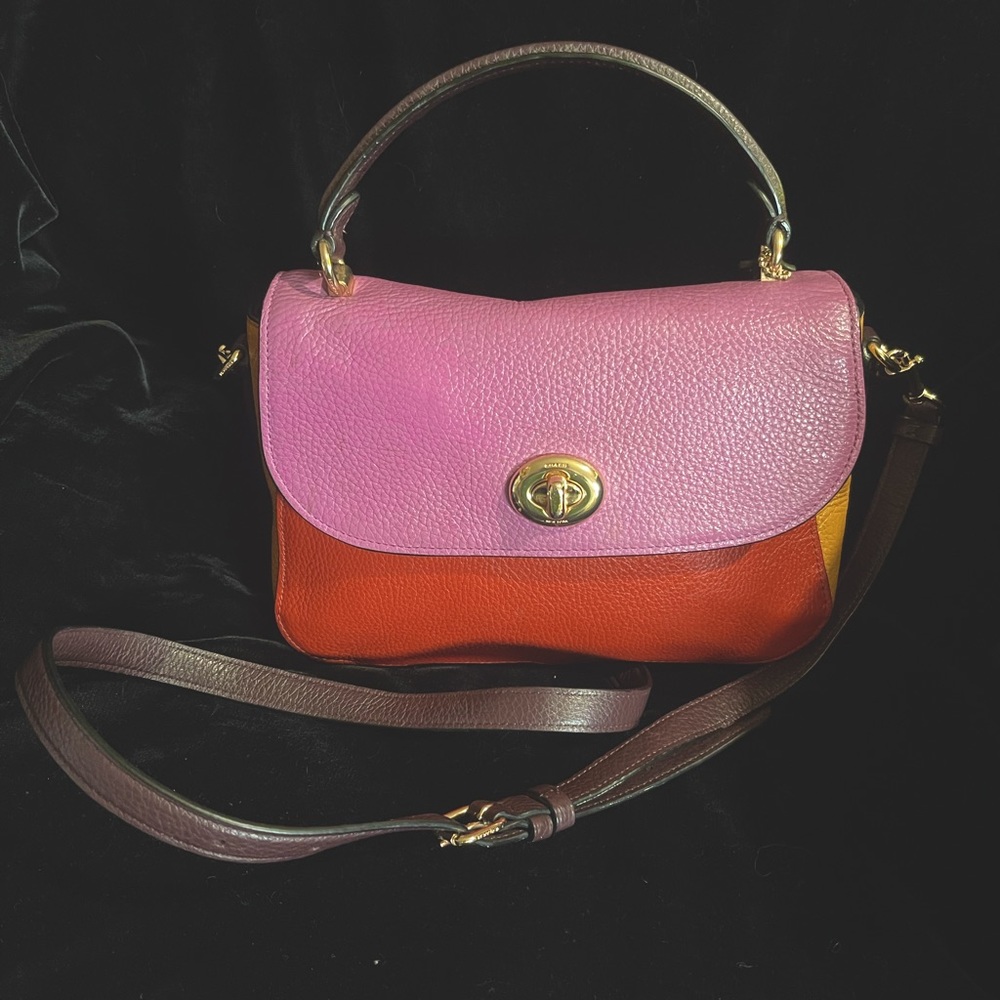 Coach leather cross body bag